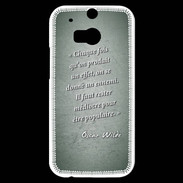 Coque HTC One M8s Chaque fois Vert Citation Oscar Wilde
