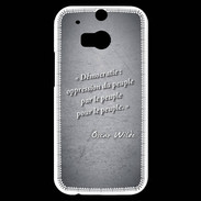 Coque HTC One M8s Démocratie Noir Citation Oscar Wilde
