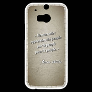 Coque HTC One M8s Démocratie Sepia Citation Oscar Wilde