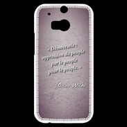 Coque HTC One M8s Démocratie Violet Citation Oscar Wilde