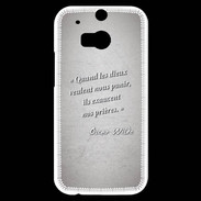 Coque HTC One M8s Dieux prières Gris Citation Oscar Wilde