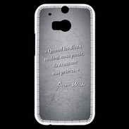 Coque HTC One M8s Dieux prières Noir Citation Oscar Wilde