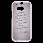 Coque HTC One M8s Dieux prières Rose Citation Oscar Wilde