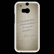Coque HTC One M8s Dieux prières Sepia Citation Oscar Wilde