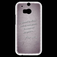 Coque HTC One M8s Dieux prières Violet Citation Oscar Wilde