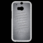 Coque HTC One M8s Enfants parents Noir Citation Oscar Wilde