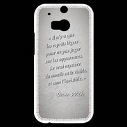 Coque HTC One M8s Esprits légers Gris Citation Oscar Wilde
