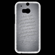 Coque HTC One M8s Esprits légers Noir Citation Oscar Wilde