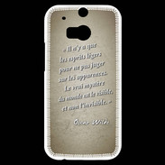 Coque HTC One M8s Esprits légers Sepia Citation Oscar Wilde