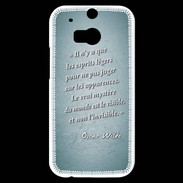 Coque HTC One M8s Esprits légers Turquoise Citation Oscar Wilde