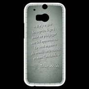 Coque HTC One M8s Esprits légers Vert Citation Oscar Wilde