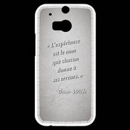 Coque HTC One M8s Expérience Gris Citation Oscar Wilde