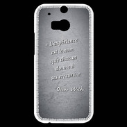 Coque HTC One M8s Expérience Noir Citation Oscar Wilde