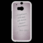 Coque HTC One M8s Expérience Rose Citation Oscar Wilde