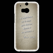 Coque HTC One M8s Expérience Sepia Citation Oscar Wilde