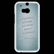 Coque HTC One M8s Expérience Turquoise Citation Oscar Wilde