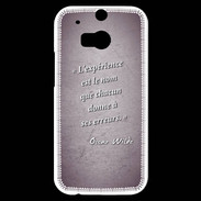 Coque HTC One M8s Expérience Violet Citation Oscar Wilde