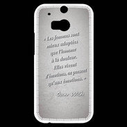 Coque HTC One M8s Femmes émotions Gris Citation Oscar Wilde