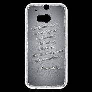 Coque HTC One M8s Femmes émotions Noir Citation Oscar Wilde
