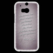 Coque HTC One M8s Femmes émotions Violet Citation Oscar Wilde