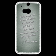 Coque HTC One M8s Femmes émotions Vert Citation Oscar Wilde