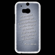 Coque HTC One M8s Homme animal Bleu Citation Oscar Wilde