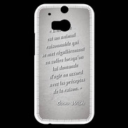 Coque HTC One M8s Homme animal Gris Citation Oscar Wilde