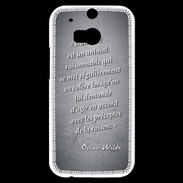 Coque HTC One M8s Homme animal Noir Citation Oscar Wilde