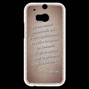 Coque HTC One M8s Homme animal Rouge Citation Oscar Wilde