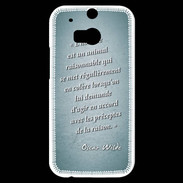 Coque HTC One M8s Homme animal Turquoise Citation Oscar Wilde