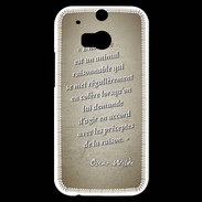 Coque HTC One M8s Homme animal Sepia Citation Oscar Wilde