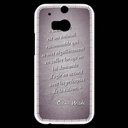 Coque HTC One M8s Homme animal Violet Citation Oscar Wilde