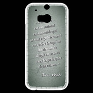Coque HTC One M8s Homme animal Vert Citation Oscar Wilde
