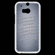 Coque HTC One M8s Homme veut Bleu Citation Oscar Wilde
