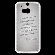 Coque HTC One M8s Homme veut Gris Citation Oscar Wilde