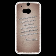 Coque HTC One M8s Homme veut Rouge Citation Oscar Wilde