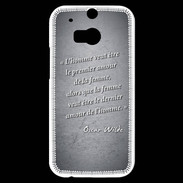 Coque HTC One M8s Homme veut Noir Citation Oscar Wilde