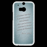 Coque HTC One M8s Homme veut Turquoise Citation Oscar Wilde