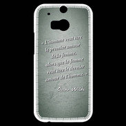Coque HTC One M8s Homme veut Vert Citation Oscar Wilde