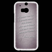 Coque HTC One M8s Homme veut Violet Citation Oscar Wilde