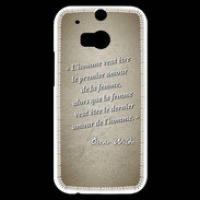 Coque HTC One M8s Homme veut Sepia Citation Oscar Wilde