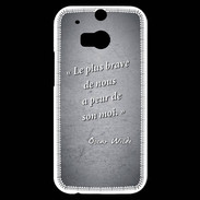 Coque HTC One M8s Brave Noir Citation Oscar Wilde