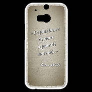 Coque HTC One M8s Brave Sepia Citation Oscar Wilde
