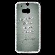 Coque HTC One M8s Brave Vert Citation Oscar Wilde