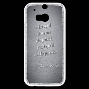 Coque HTC One M8s Charme passé Noir Citation Oscar Wilde