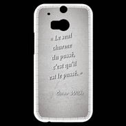 Coque HTC One M8s Charme passé Gris Citation Oscar Wilde