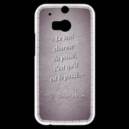 Coque HTC One M8s Charme passé Violet Citation Oscar Wilde