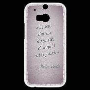 Coque HTC One M8s Charme passé Rose Citation Oscar Wilde