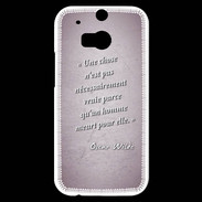 Coque HTC One M8s Chose vraie Rose Citation Oscar Wilde