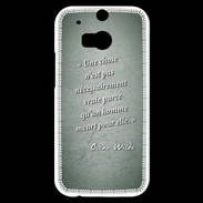 Coque HTC One M8s Chose vraie Vert Citation Oscar Wilde